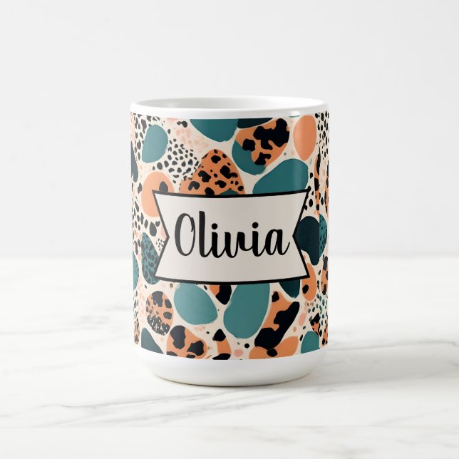 Caneca De Café Impressão de Guepardo Personalizada (Centro)