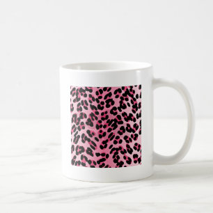 Caneca De Café Impressão de Guepardo Rosa RAB Rockabilly