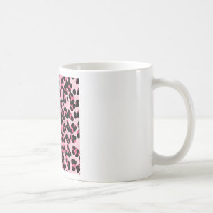 Caneca De Café Impressão de Guepardo Rosa RAB Rockabilly