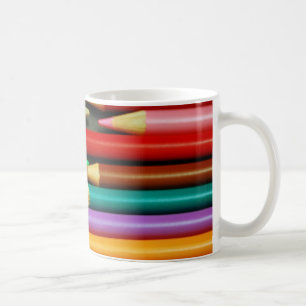 Caneca De Café Impressão de lápis coloridos