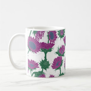 Caneca De Café Impressão de madeira Rosa de girassol