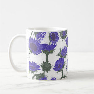 Caneca De Café Impressão de madeira Roxo de girassol