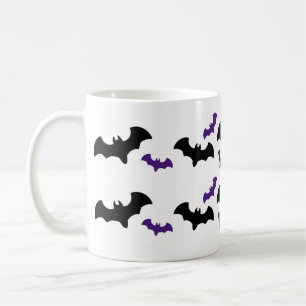 Caneca De Café Impressão de Morcego de Halloween