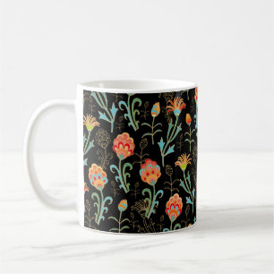 Caneca De Café Impressão de oriente floral sem costura