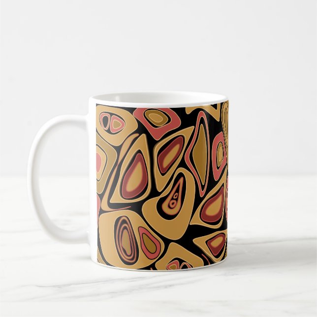 Caneca De Café impressão de padrão de textura simples abstrato (Esquerda)