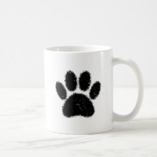Caneca De Café Impressão De Pata De Cão Em Massa E Em Perigo