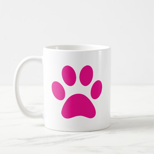 Caneca De Café Impressão de Paw (Esquerda)