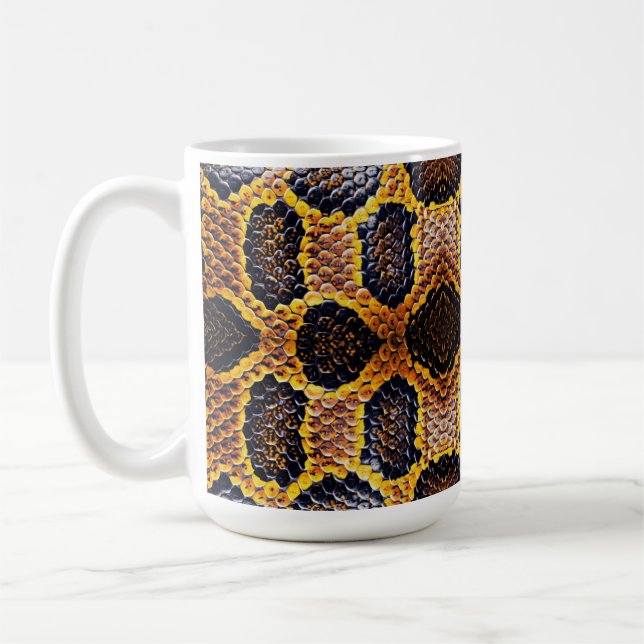 Caneca De Café impressão de pele de cobra anaconda (Esquerda)