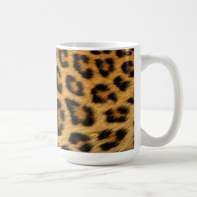 Caneca De Café Impressão de peles de leopardo (Direita)