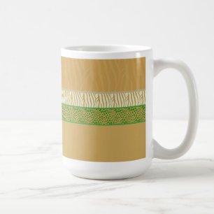 Caneca De Café Impressão de Pelo de Animal Selvagem Dourado