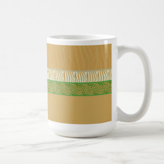 Caneca De Café Impressão de Pelo de Animal Selvagem Dourado