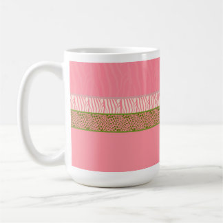 Caneca De Café Impressão de pelo de animal selvagem rosa