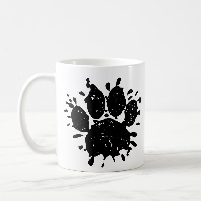 Caneca De Café Impressão de Pinta Negra Desnidratada Cachorro (Esquerda)