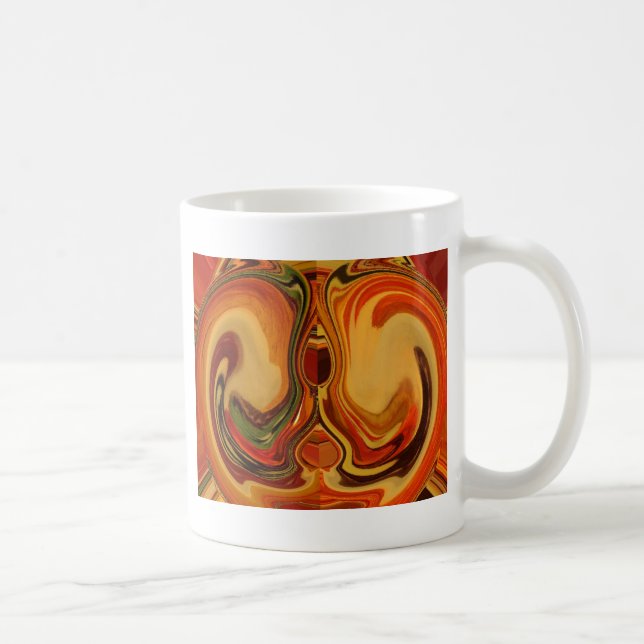 Caneca De Café Impressão de Roteiros de Tonalidade abstrato (Direita)