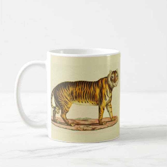 Caneca De Café impressão de tigre 1824 (Esquerda)
