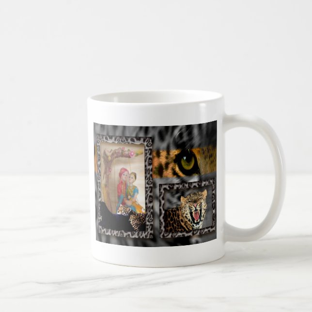 Caneca De Café Impressão de Tigre e Casal (Direita)