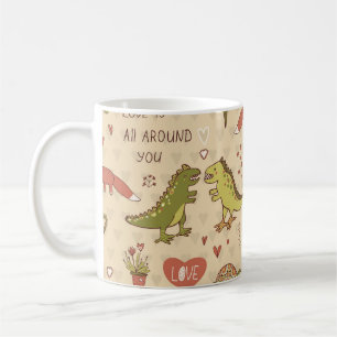 Caneca De Café Impressão Desenhado À Mão Do namorados