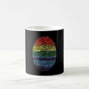 Caneca De Café Impressão digital LGBTQ Orgulho Gay Lésbica Orgulh