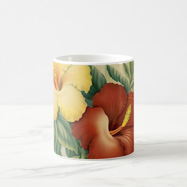 Caneca De Café impressão do hibiscus (Centro)