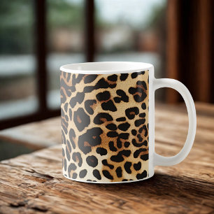 Caneca De Café Impressão do Leopard da Elegância Selvagem