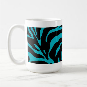 Caneca De Café Impressão em animais com faixa de zebra azul clara