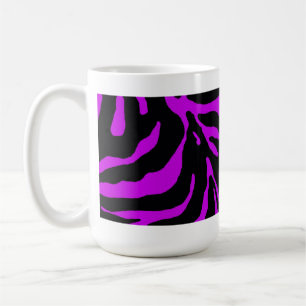Caneca De Café Impressão em animais com faixa de zebra roxa