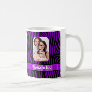 Caneca De Café Impressão em zebra roxa