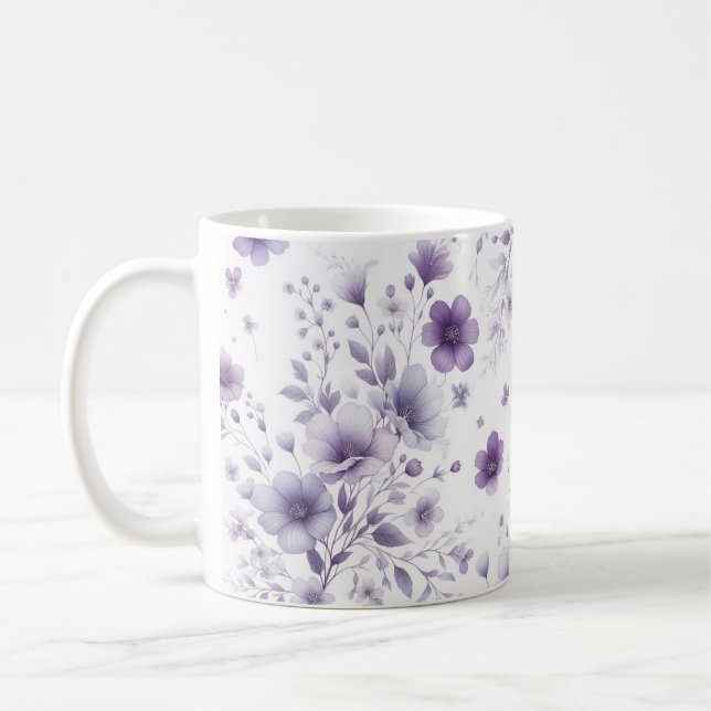 Caneca De Café Impressão Floral Mug/Design Floral Vibrante (Esquerda)