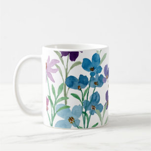 Caneca De Café Impressão Floral pintado À Mão Belamente