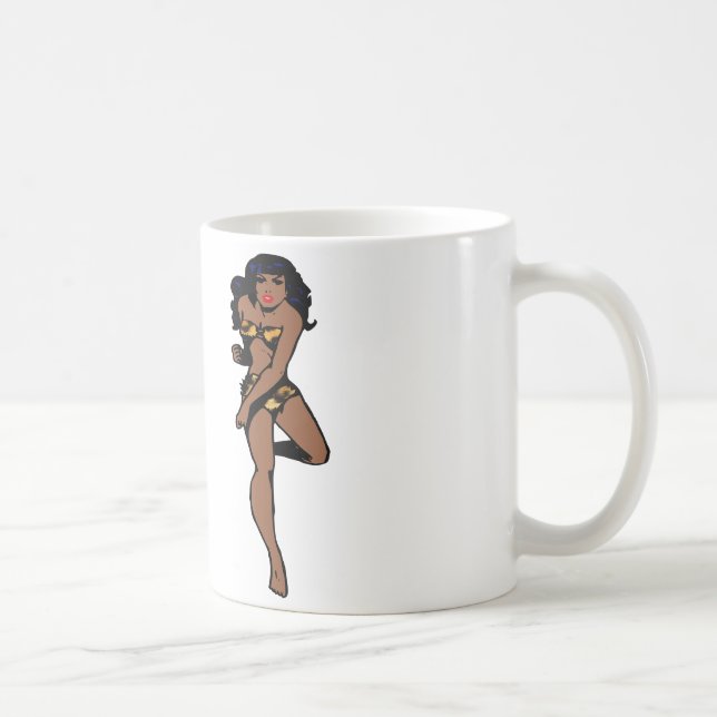 Caneca De Café impressão-leopardo afro-up (Direita)