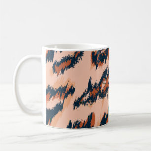Caneca De Café Impressão Leopardo: Design sem costura têxtil.