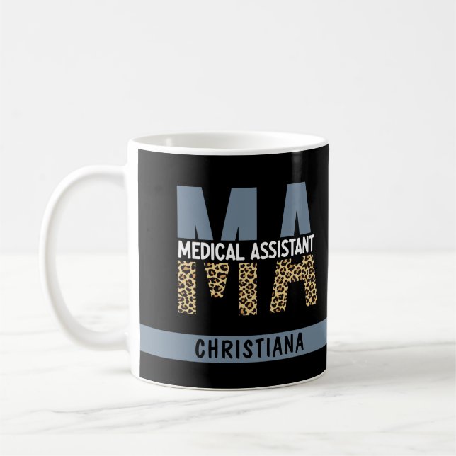 Caneca De Café Impressão Leopardo do Assistente Médico do MÃE Per (Esquerda)