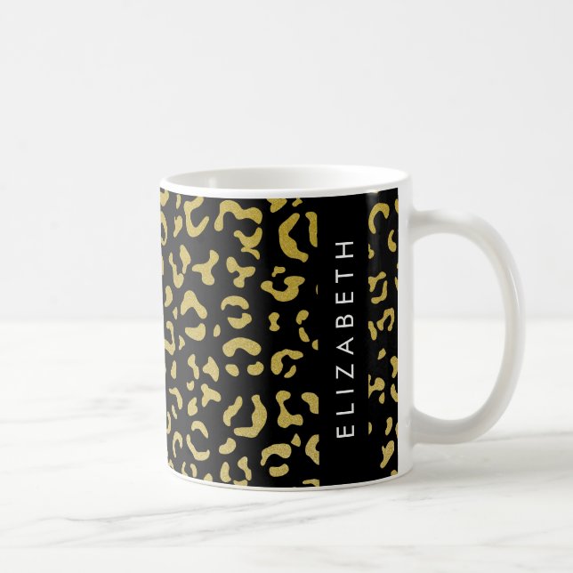 Caneca De Café Impressão Leopardo, Leopardo Dourado, Literatura,  (Direita)