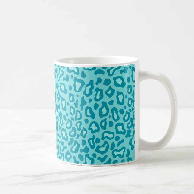 Caneca De Café Impressão Leopardo Retro (Direita)