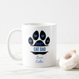 Caneca De Café Impressão Personalizada da Pata do Melhor Pai de G