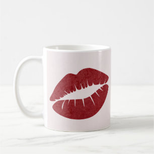 Caneca De Café Impressão Red Lip para Dia de os namorados Mug