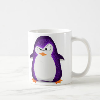 Caneca De Café Impressão roxo da foto do brilho do pinguim
