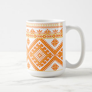 Caneca De Café Impressão transversal ucraniano alaranjado