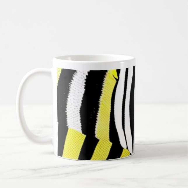 Caneca De Café Impressão Zebra Divertida (Esquerda)