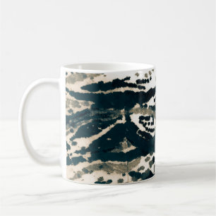Caneca De Café Impressão Zebra envelhecida. Cinza Zebra Rough Imp
