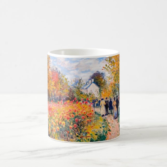 Caneca De Café Impressionist Garden Art Mug Autumn Dahlia Garden  (Centro)