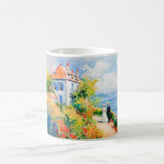 Caneca De Café Impressionist Garden by the Sea – Coastal Flowers 