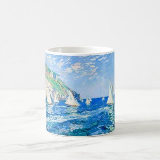 Caneca De Café Impressionist Sailboat at the Cliffs – Ocean Art