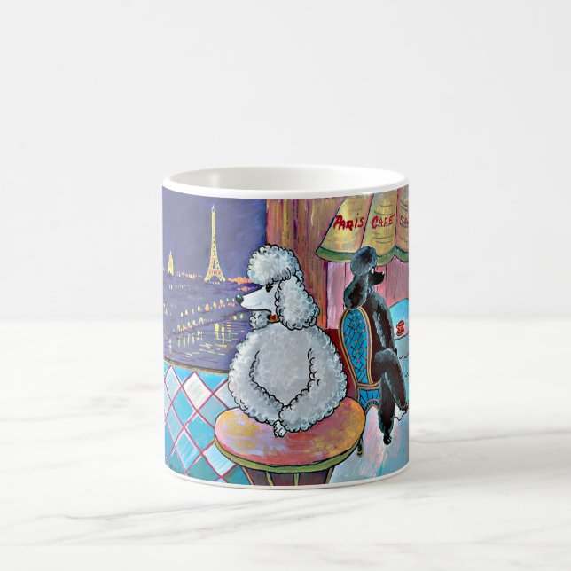 Caneca De Café Impressionista Art Poodles Paris Café Mug Cup (Centro)