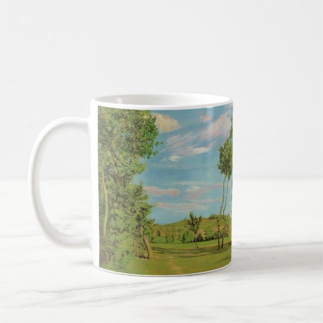 Caneca De Café Impressionista Frederic Bazille da Paisagem Paysag (Esquerda)