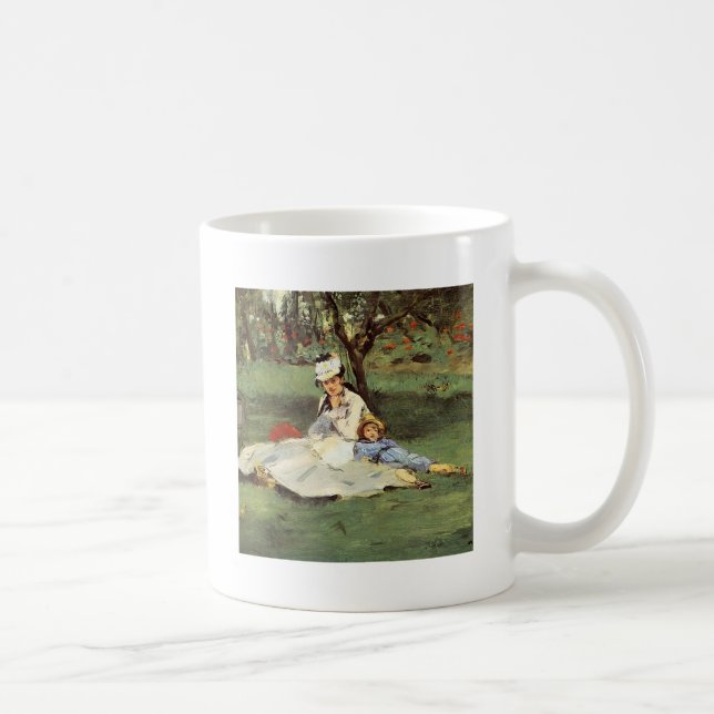 Caneca De Café Impressionista Manet Pintura da Família Francesa (Direita)
