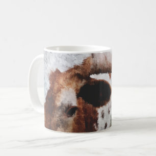 Caneca De Café Impressionista Pintado Longhorn de Fechamento