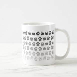 Caneca De Café Impressões de gráfico em preto-e-branco e Cinzas