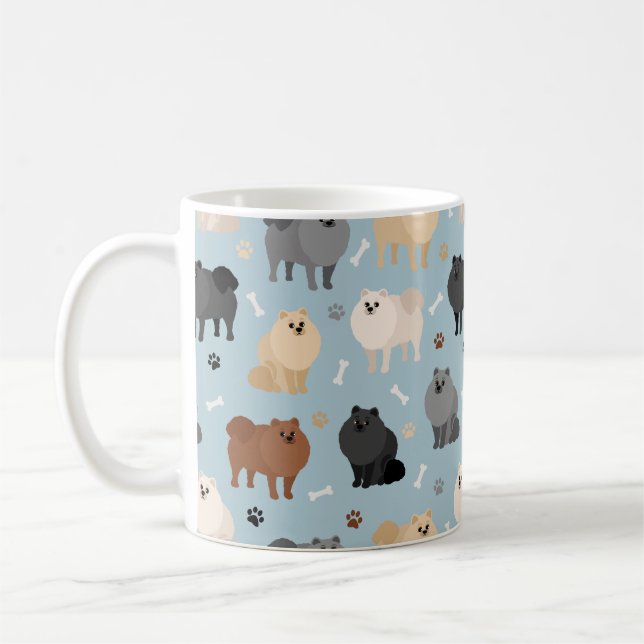 Caneca De Café Impressões de pântanos e Ossos-Cães (Esquerda)