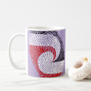 Caneca De Café impressões digitais da bandeira Maori